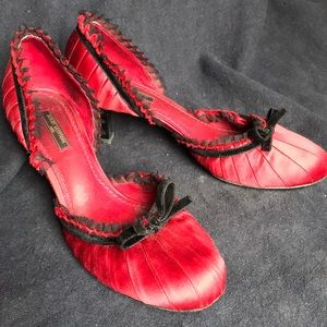 Louis Vuitton Satin D’Orsay Pumps